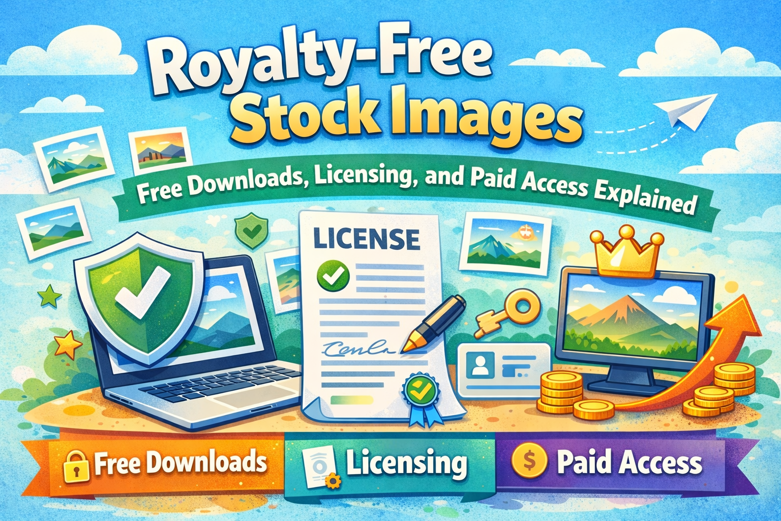 Royalty-Free Stock Images: Free Downloads, Licensing, and Paid Access Explained