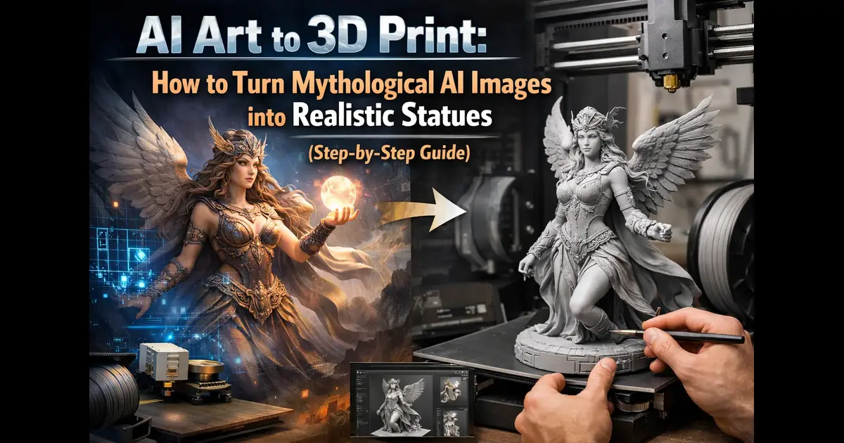 AI Art to 3D Print: How to Turn Mythological AI Images into Realistic Statues (Step-by-Step Guide)
